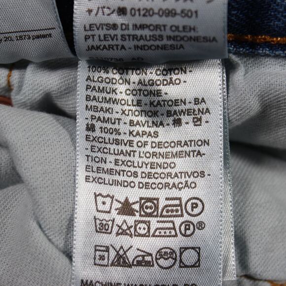 Levis Jeans Mens 35x34 Blue Straight Leg Classic 100 Cotton - Picture 11 of 11